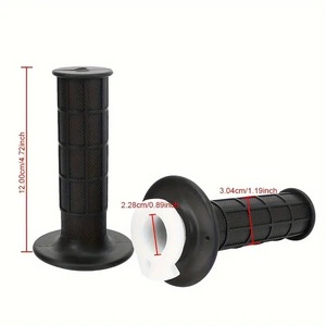 Poignées universelles en caoutchouc pour moto, 7/8 " 22 mm, avec kit de câble d'accélérateur, neuves - Product Image 4