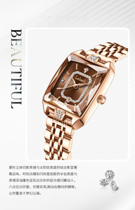 Montre à quartz étanche de luxe pour femme Design élégant unisexe - Product Image 3