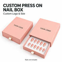Boîtes d'emballage de luxe pour faux ongles, emballages personnalisés pour ongles, finition mate, écologiques