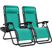 Fauteuil de loisirs robuste et durable CE, fauteuil inclinable à gravité zéro équipé d'un coussin et d'un porte-gobelet
