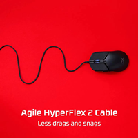 Ratón para Juegos con Cable HyperX Pulsefire Haste 2 RGB, Sensor Óptico de 26000 DPI 26K, 6 Botones Programables, Ratón para Esports para PC y Xbox