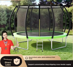 <span class=keywords><strong>Trampoline</strong></span> pour enfants, usage domestique et commercial, intérieur/extérieur, lit de saut fitness, structure en acier galvanisé, 5FT-16FT, sans <span class=keywords><strong>filet</strong></span> de protection - Product Image 4