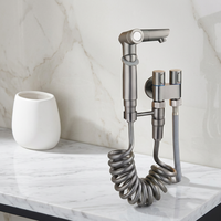 Robinet de Bidet en Acier Inoxydable de Haute Qualité à Prix de Gros, Finition Chromée, Fixation à Trou Unique, Ensemble Pulvérisateur Brossé pour Salle de Bain