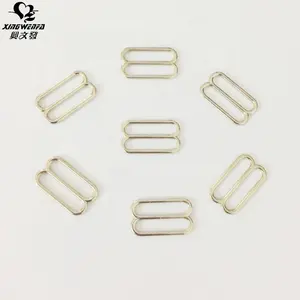 Phụ Kiện Đồ Lót SGS Chất Lượng Tốt 15Mm Sinh Thái Thân Thiện Nickle Miễn Phí Chì Miễn Phí Kẽm Hợp Kim Bạc Dây Đeo Áo Ngực Điều chỉnh Thanh Trượt