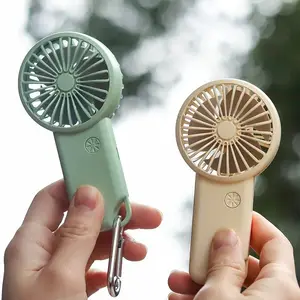 Wholesale Colorful Small Handy Fan Mini Electric Portable Rechargeable Battery Pocket Handheld Fan With Hook