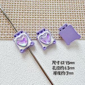 <span class=keywords><strong>Collier</strong></span> à breloques en alliage d'acier inoxydable avec perles DIY motif ours en peluche mignon, bijoux fins personnalisés, chaîne de téléphone, accessoires pour téléphones perlés - Product Image 5