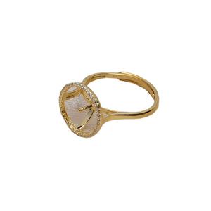 Bague ajustable en argent S925 JG5229 avec incrustation de diamant taille princesse, ouverture dissimulée, support vide pour perle 11-12 mm, tendance - Product Image 5