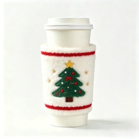 MSYO Housse de tasse en bambou personnalisée avec logo, manchon tricoté douillet, réutilisable, écologique, chauffe-tasse, cadeau OEM