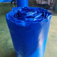 Bâche en PE tissée bleue 120g sur mesure, fournie par l'usine, tissu industriel pour diverses applications, enduit imperméable pour sacs et voitures