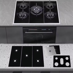 1/4/6/8 pièces Tapis de protection et de nettoyage pour cuisinière à <span class=keywords><strong>gaz</strong></span>, accessoire de cuisine - Product Image 6