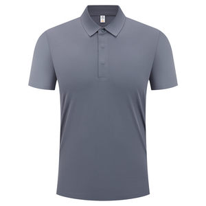 เสื้อโปโลแขนสั้นสีพื้นโพลีเอสเตอร์ชุดทำงานสวมใส่ได้ทุกวัน - Product Image 4