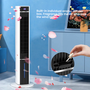 Suitable Water Cooling Tower Fan with 12-Hour Timer 3 Speeds Visible Water Night Light 980mm Floor Standing Fan for Home Office - Product Image 5