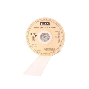 Strisce di pizzo Ilan 4,0 cm x 8 m colore crema per artigianato e decorazioni - Product Image 1