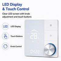 Termostat Dinding Rumah Pintar Pengontrol Pemanas Listrik Gas dengan Jadwal Terprogram dan Layar LED