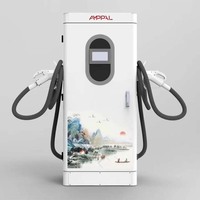 AMPPAL Estación de carga EV de pistolas dobles 60kw-200kw Montado en el piso CCS1 2 Chademo GB/T Salida-750 VDC