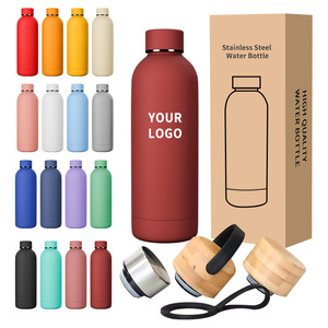 Botellas Térmicas de Agua de Acero Inoxidable con Aislamiento al Vacío de 500ml/25oz, Asa Portátil y Recubrimiento de Goma con <span class=keywords><strong>Logo</strong></span> Personalizado Gratis - Product Image 6