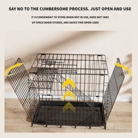 Cage pour animaux de compagnie en fil métallique robuste pliable en gros, cage pour chien en acier empilable et niche pour chat en fer, maison pliable pour animaux de compagnie
