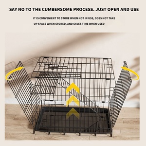 <span class=keywords><strong>Jaula</strong></span> Metálica Plegable Reforzada para Mascotas al por Mayor, <span class=keywords><strong>Jaula</strong></span> Apilable de Acero para Perros y Caseta de Hierro para Gatos, Casa Plegable para Mascotas - Product Image 6