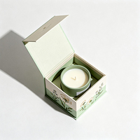 Vente en gros Emballage vide de boîtes magnétiques de luxe avec logo personnalisé pour cadeaux bougies en papier Oz carton rigide carré rose avec insertion