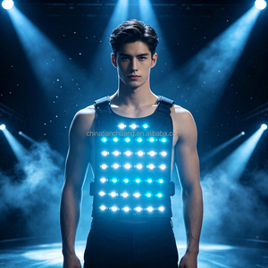 Chaleco Táctico LED para Hombre, para <span class=keywords><strong>DJ</strong></span>, Fiestas <span class=keywords><strong>Rave</strong></span>, Carnaval, Baile, Actuaciones, Luminoso, Control Inalámbrico, Festival, Disfraz de Halloween - Product Image 1