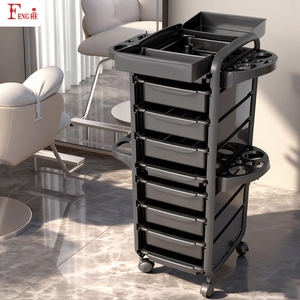 Carrello Professionale da Salone con 7 Cassetti, Design Pieghevole, Ruote Silenziose per Estetica - Product Image 1