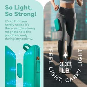 Support de téléphone pour la course à pied pour hommes et femmes, sac de cuisse mains libres pour téléphone, pochette magnétique de voyage pour la gym, sac de jogging - Product Image 4