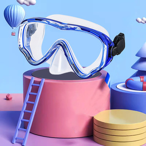 Masque de plongée en silicone liquide pour enfants, entièrement étanche, verre trempé anti-buée, équipement de sports nautiques - Product Image 1