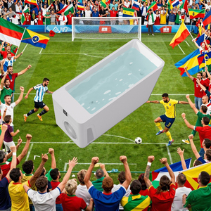 2026 All-in-One Eisbadewanne Rechteckige Einbau-Acryl Freistehende Kaltwasser-Tauchbadewanne für Outdoor-Fußballspieler zur Muskelregeneration - Product Image 1