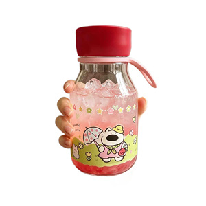 PST Cute Cartoon Plastic Water Bottle 500Ml Bpa Free Portable With Carrying Rope For Students Back To School - Product Image 4