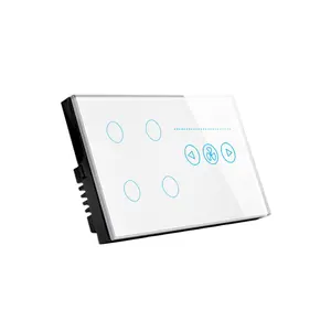 Wi-fi lampu 4 Gang pintar dan sakelar kipas dengan pengaturan waktu pintar mendukung kontrol aplikasi/kontrol suara w