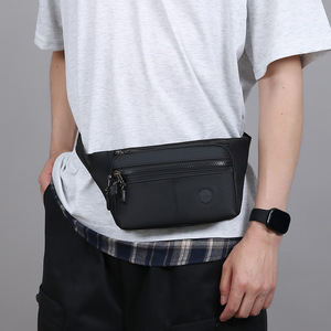 Men's Waist Bag Black Multi Layer Storage Portable Everyday Outfits Fanny Pack - Product Image 1