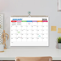 Calendrier mural personnalisé et coloré pour bureau, impression sur mesure, pas cher, pour 2026 et 2027