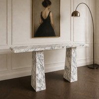 Console d'entrée personnalisée en marbre pour villa, hôtel, hall d'entrée, table d'appoint en pierre naturelle pour couloir, salon, mobilier de maison