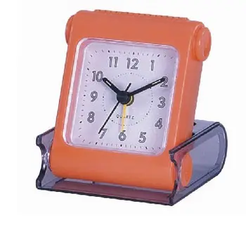 Reloj despertador portátil para viaje al aire libre, cronógrafo de bolsillo, cuadrado, silencioso, sin tic tac, mini,  analógico