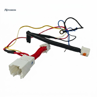 Modul Fungsi Otomotif Perakitan Kabel Pendek Rangkaian Kabel Ganda Konektor Biru Hitam Kabel Kustom OEM 12V 24V