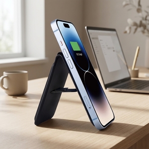 Base de Carga Inalámbrica Magnética 3 en 1 con Tarjetero y Estación de Carga Plegable para iPhone, <span class=keywords><strong>Apple</strong></span> <span class=keywords><strong>Watch</strong></span> y AirPods - Product Image 1