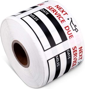 Nhãn nhắc nhở thay dầu Vinyl Nhãn dán có thể tháo rời Không có cặn Bền bỉ Chống thấm nước Bảo dưỡng xe máy Nhãn dán xe hơi - Product Image 1