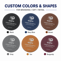 Sous-verre en cuir PU de qualité supérieure avec logo personnalisé, imperméable, antidérapant, sous-verre promotionnel pour hôtel