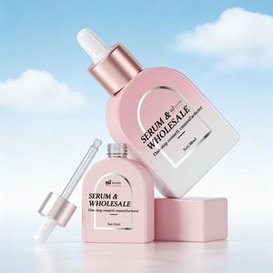 Flacon compte-gouttes en verre au design unique et nouveau, <span class=keywords><strong>15</strong></span> ml, 30 ml, 1 oz, avec bouchon à vis en or rose et argent pour sérum, huile essentielle, usage cosmétique - Product Image 2