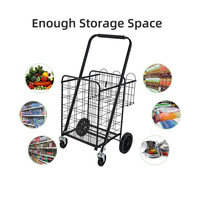 Chariot de supermarché pliable, chariot d'épicerie Durable, chariot de Shopping pour personnes âgées