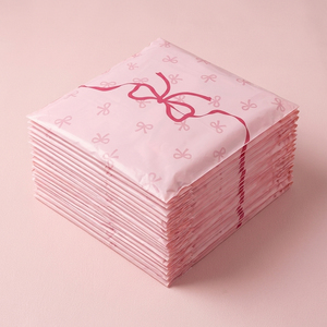 Sacs d'expédition en plastique PE rose personnalisés, autocollants, épaisseur 0,12 mm, design opaque, pour vêtements et emballages de colis - Product Image 6