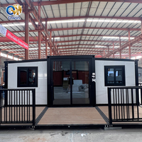Grande maison mobile pliable préfabriquée de 20, 30 ou 40 pieds, villa préfabriquée à 5 chambres, maison conteneur extensible