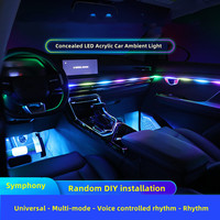14 en 1 18 en 1 64 Couleur RGB Symphonie Voiture Atmosphère Intérieur LED Acrylique Guide Fibre Optique Décoration Universelle Lumières Ambiantes