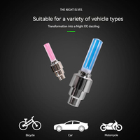 Lumière LED pour valve de pneu, multicolores, en plastique, étanche, batterie intégrée, Angbow CD-007, pour voiture, vélo, moto, conduite nocturne