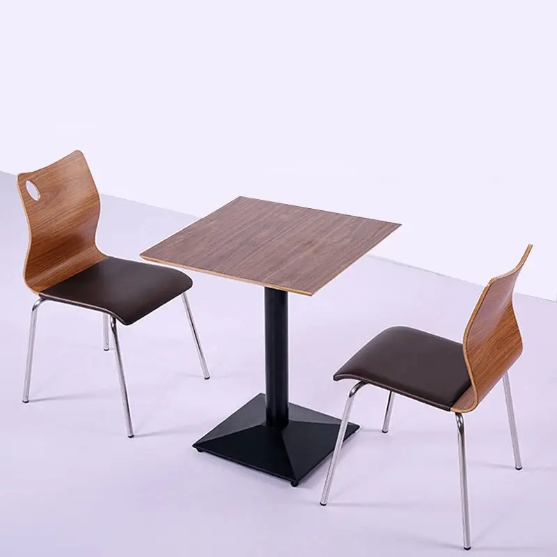Tavolo e sedie della sala da pranzo di legno del ristorante degli Fast Food della mobilia moderna della caffetteria della scuola di vendita calda