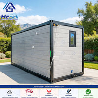 Maison conteneur préfabriquée extensible de 20 pieds, 4 chambres, design mobile et relocalisable, conforme aux normes australiennes, type logement secondaire