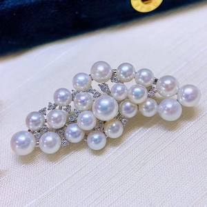 เข็มกลัดไข่มุกน้ำจืดลายผลไม้ฤดูร้อนและองุ่น เครื่องประดับอกแบบอ่อนโยนสำหรับเสื้อขนสัตว์ ขายส่ง ขายปลีก เครื่องประดับแฟชั่น - Product Image 5