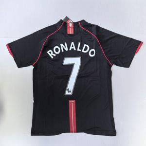 Nuova Stagione <span class=keywords><strong>Cristiano</strong></span> <span class=keywords><strong>Ronaldo</strong></span> N. Maglia da Calcio Retrò 7, Qualità Professionale, Classica Nera, Unisex, 100% Poliestere - Product Image 2
