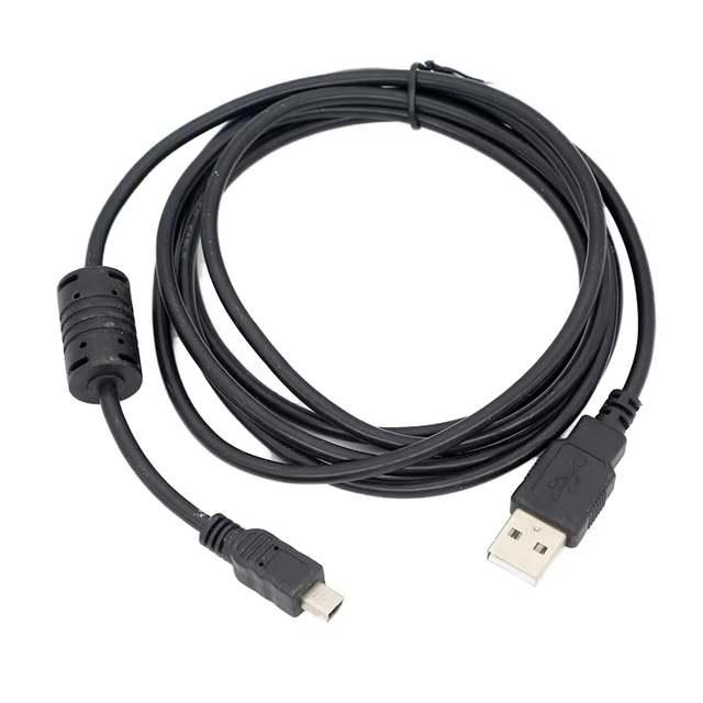 USB 2.0 a Male to 5-Pin  Mini-B Mini B Male Data Cable Cord with Braid Shielding for Camera Use
