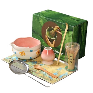 Juego de Matcha con Diseño de Corazón de <span class=keywords><strong>Mariposa</strong></span> Pintado a Mano, Juego de Té Matcha de Cerámica Japonesa Creativa, Regalo Artístico Único para Amantes de la Ceremonia del Té - Product Image 4